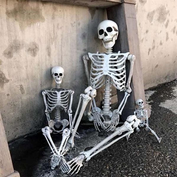 Décoration de fête 160 cm Halloween Squelette Prop Humain Pleine Taille Crâne Main Vie Corps Anatomie Modèle DécorHalloween Party Décor Pour La Maison 220915