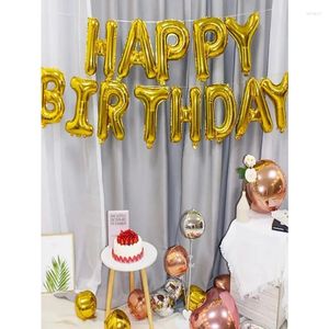 Party Decoratie 16inch Letter Balloons Zelfoplossend metallic aluminiumfolie Lint voor kinderen Volwassenen Vakantie verjaardag