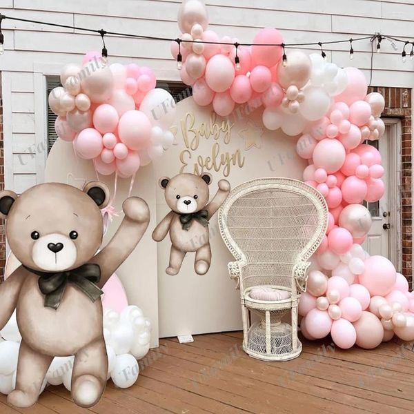 Décoration de fête 18/26 / 36 pouces d'ours à coups d'anniversaire en peluche Nous pouvons supporter de fond d'attente KT Board pour baby shower background Decor