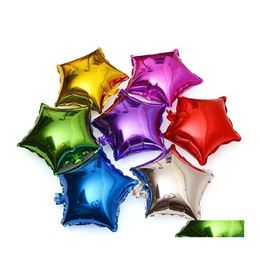 Décoration de fête 18 pouces Star Aluminium Film Ballon Mariage Colorfl Gonflable Feuille Drop Delivery Home Garden Festive Supplies Event Dhapn