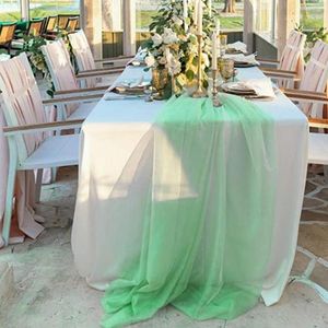 Partydecoratie 197 x 53 inch Sheer Scarf Organza Table Runner voor Wedding Arch Valance Swags Event Receptie achtergrond