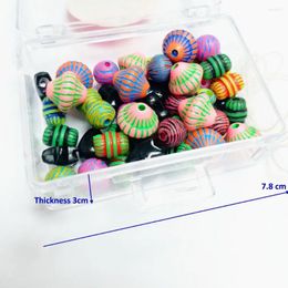 Party Decoratie 1box Vintage Plastic Portable Beads Charms for Necklace Bracelet Retro Fashion Jewelly Chain Clip Girl Home Room Craft