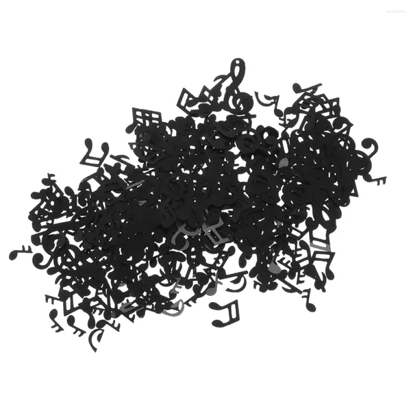 Décoration de fête 1pack 15G note de musique noire confetti tablette de table disperse notes fournitures pour la musique d'anniversaire de mariage festival de festival de mariage