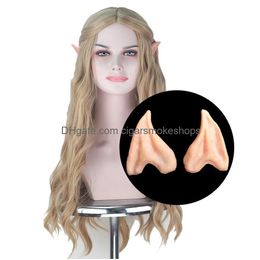 Décoration de fête 1pair mystérieux angel elfe oreilles accessoires de cosplay de fée