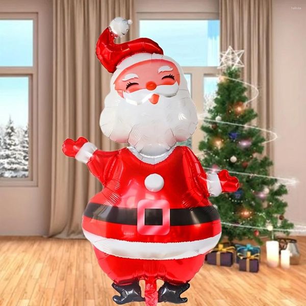 Décoration de fête 1pc 119cm ballon de Noël grand santa claus aluminium décoratif aluminium pour les fournitures