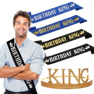 Décoration de fête 1pc anniversaire roi reine tache ceinture pour hommes femmes garçon fille adulte joyeux anniversaire fournitures