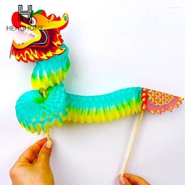 Décoration de fête 1pc chinois Dragon papier Festival année guirlande lanternes colorées suspendues automne 3D ornements décor printemps