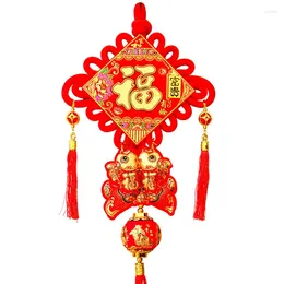 Décoration de fête 1pc noeud chinois pendentif décoratif festival de printemps suspendus décorations d'année pour la maison style 2024