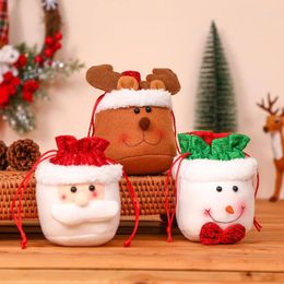 Décoration de fête 1pc Christmas Apple Cartoon Santa Claus Snowman Elk Candy Gift Emballages