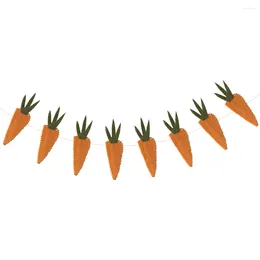 Décoration de fête 1pc Funny Pâques décoratifs brutins de carotte Bannière Conception de la bannière