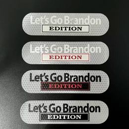 Party Decoration 1pc Let Is Go Brandon Edition Car Sticker voor Auto Truck Tail Label Reflecterende Luminous Lijm Car Accessoires F0721