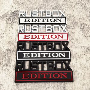 Party Decoration 1PC Rustbox Edition Car Autocollant pour Auto Truck 3D Badge Emblem Decal Accessoires Auto 8x3cm en gros