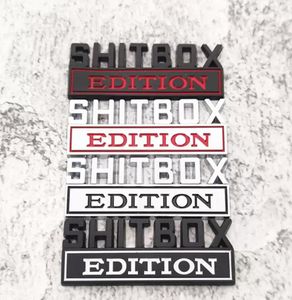 Party Decoration 1pc Shitbox Edition Car Sticker voor Auto Truck 3D Badge Emblem Decal Auto Accessories 8x3CM1694171