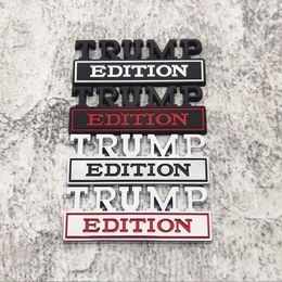 Décoration de fête 1 PC TRUMP EDITION Autocollant De Voiture Pour Auto Camion 3D Badge Emblème Decal Auto Accessoires 8x3 cm