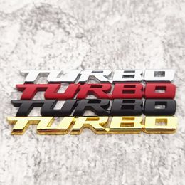 Decoración de fiesta 1 UNID TURBO Etiqueta engomada del coche para Auto Truck Insignia 3D Emblema Calcomanía Accesorios para automóviles 95x11 mm