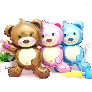 Décoration de fête 1pcs dessin animé ours ballons mini animal toys's toys foil mignon gadoue de ballon d'hélium pour les enfants anniversaire