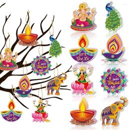 Décoration de fête 1 ensemble de tourbillons suspendus Diwali décorations joyeuses Festival de lumières fournitures de décoration Deepavali