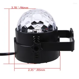 Party Decoration 1set LED Roterende Disco Ball Lamp Stage Lights 3W RGB US PLUK STROBE LICHT HOME KTV Wedding Supplies