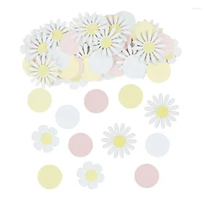 Décoration de fête 1set Confettis de mariage DIY Daisy Handmade Scrapbook Artisanat Anniversaire Baby Shower Table Scatter Fleur Cadeau Accessoires