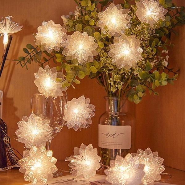 Décoration de fête 2 / 3Meters LED Fibre optique Fairy Light Garland Garland de Noël Fleurs artificielles de l'année de Noël
