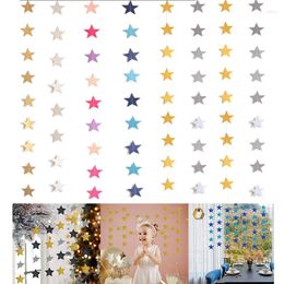 Decoración de fiesta 2/4m Estrellas de papel Streamer Glitter Bunting para boda Cumpleaños Decoración de la habitación de los niños Suministros de baño para bebés