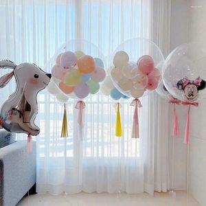 Feestdecoratie 2 pc's 30 inch bobo ballon duurzame opblaasbare helium globos creatief clear cadeauverpakking voor poppenbloemsnack