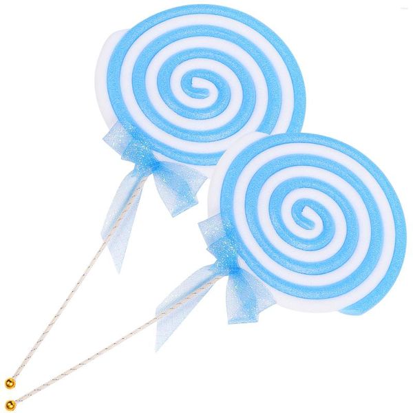 Decoración de fiesta 2 PCS Lollipop Po Creative Fake Food Adorno Tema Prop Giant Candy Lollipops DIY Decorar