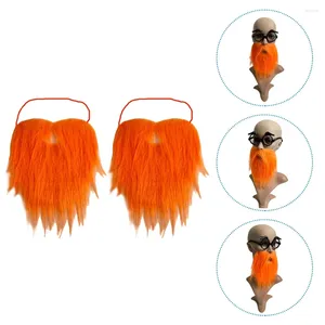 Decoración de fiesta 2 PCS Hombres Santa Disfraz Divertido Barba Pirata Decoración Disfraz Juego Bigote Conjuntos Falso Halloween Prom