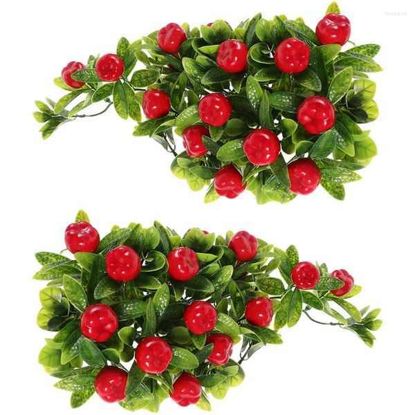 Party Decoration 2 PCS Simulate Fruit suspendu Ornements Greenery décor décoratif PO