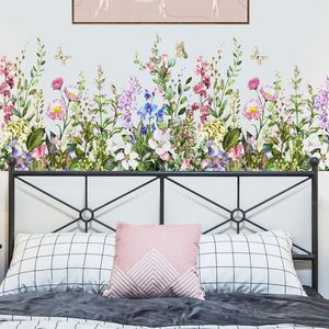 Feestdecoratie 2 PCSSet DIY Wandstickers Muurschildering 3D PVC Stickers Bloemen voor woonkamer Slaapkamer Keuken Home Decor Paper 230510