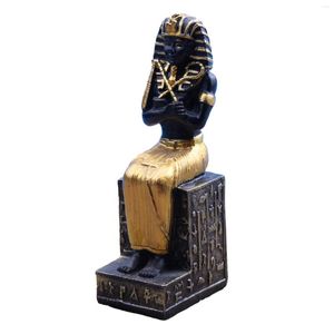 Décoration de fête 2 pièces pharaon égyptien Figurine Sculpture Artware de collection pour bureau
