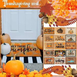 Décoration de fête 2 # paillassons de Thanksgiving 40x60cm maison automne automne nain tapis de porte d'entrée tapis ornements de sol année 2022 cadeaux