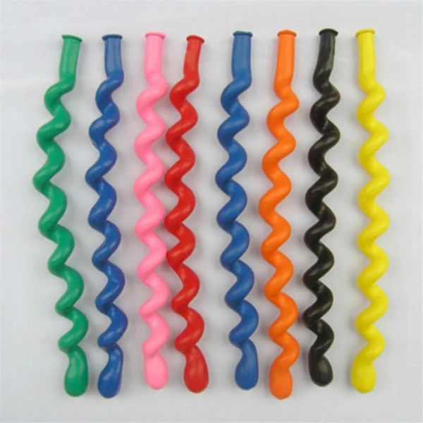 Decoración de fiesta 20/100 unids/lote tornillo retorcido globo de látex espiral engrosamiento suministros largos forma de tira juguetes inflables 5z