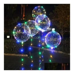 Décoration de fête 20 pouces ballons lumineux avec chaîne lumineuse Luminou LED ballon Bobo pour le festival de mariage GWB16573 Drop Delivery Ho Dhiw0