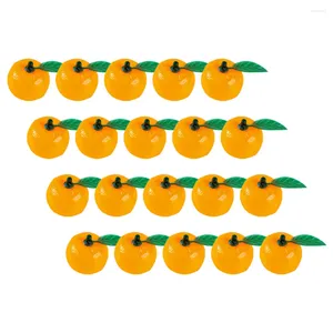 Décoration de fête 20 pièces Orange artificielle décor à la maison Oranges ornement mise en page décorations de scène Imitation parure faux Fruits mousse petit