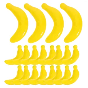 Décoration de fête 20 pcs faux modèles simulés petit modèle ensemble ornement mousse de mousse artificielle banane réaliste