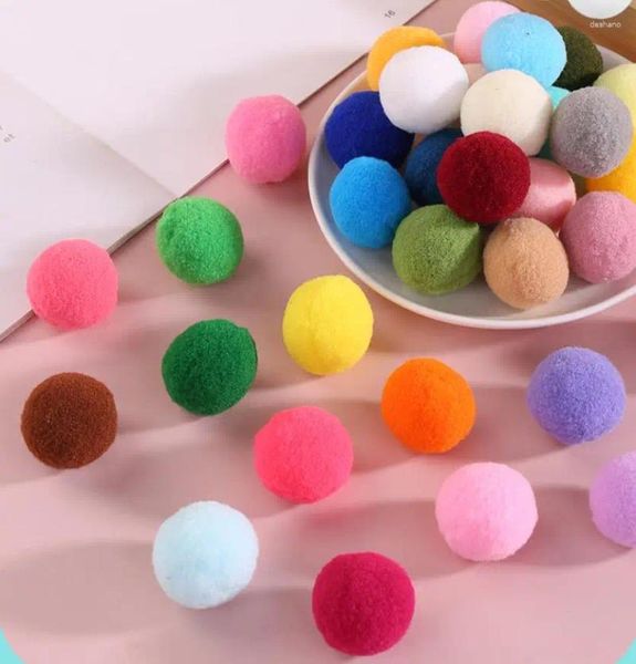 Décoration de fête 2000pcs 1 / 1,5 cm 0,4 / 0,6 pouce coloré pom pom arts boules ornements pompoms bricolage artisanat accessoires décoratifs de Noël