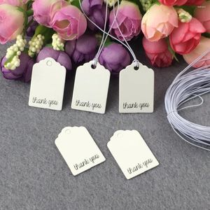 Party Decoration 200 Pcs Tags String cadeaubon Wedding Kraft Paper en White 