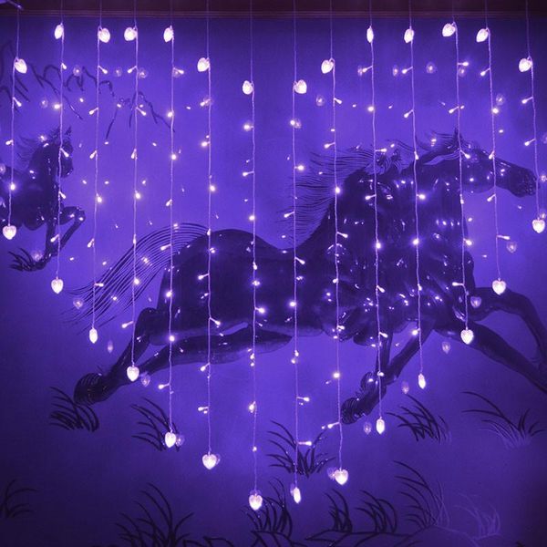 Décoration de fête 200x150cm décors de mariage élégants avec lumières LED coeur aimant bleu Royal centres de table arbre CrystalParty