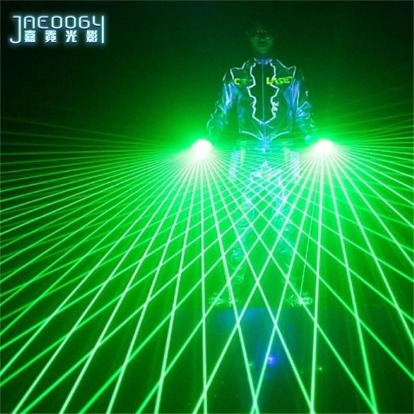 Décoration de fête 2021 Gants laser verts de haute qualité Concert Bar Show Costumes lumineux Prop DJ Singer Dancing Lighted246B