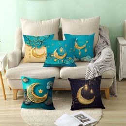 Housse de coussin décorative pour la fête Eid Mubarak, taie d'oreiller pour le Ramadan, décoration de fête, pour la maison, 2023