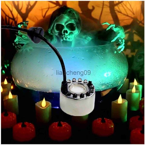 Décoration de fête 2023 Halloween Mini LED Citrouille Light Fogger Fontaine d'eau Étang Machine à brouillard Atomiseur pour Halloween Décoration de fête de Noël x0905 x0905