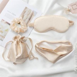 Décoration de fête 2023 Masque pour les yeux en soie Ensemble Cadeaux de demoiselle d'honneur Bandeau en satin soyeux Décorations de mariage Douche nuptiale Bachelorette