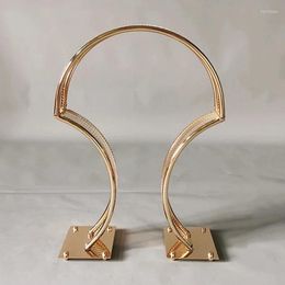 Party Decoration 2023 Style Gold Arch Stand Road Lead Wedding Table middelpunt Flower Rack voor evenement