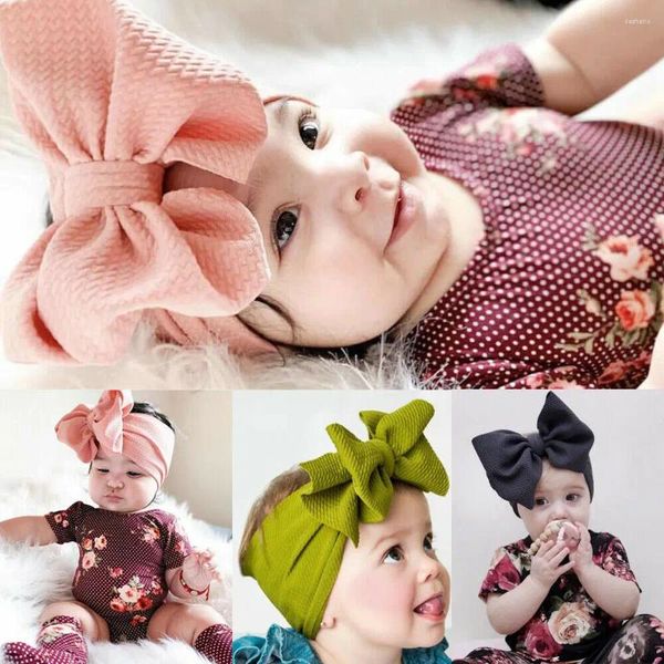 Décoration de fête 2024 Brand Band Born Born Toddler Baby Girl Boy Headwear Solid Bowknot Soft Turban Knot HairBand Down Gifts