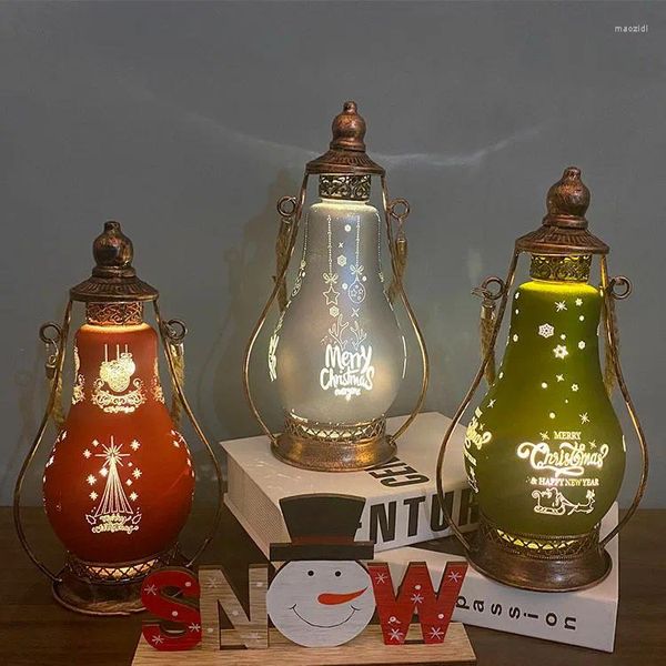 Lampe à huile LED décorative pour fête de noël 2024, décorations familiales El, artisanat