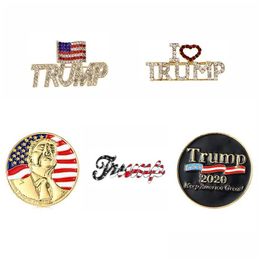 Décoration du parti 2024 Trump Brooch American Patriotic Republican Campagne Pin Commémorative Drop livraison Home Garden Festive Supplies Dhwa2