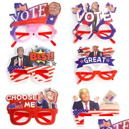 Décoration du parti 2024 Élection présidentielle américaine Trump Glasses Campagne Corporation Drop livraison Home Garden Festive Supplies Event Dhqyi