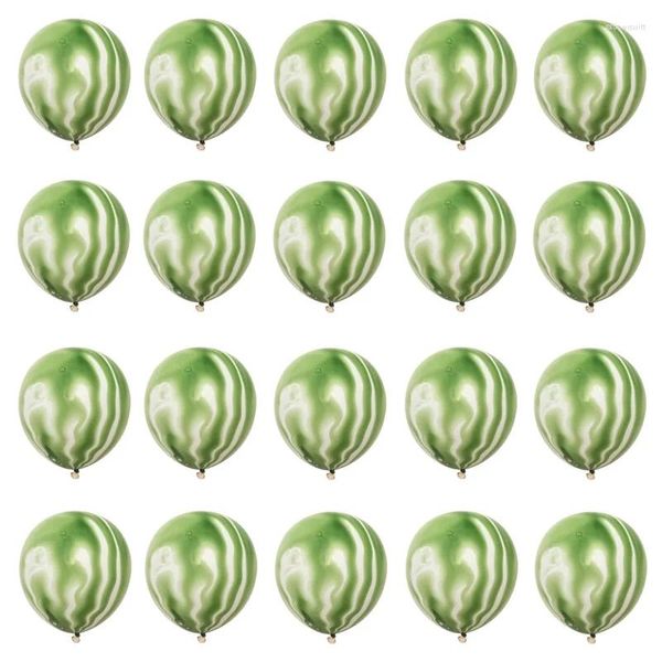 Decoración de fiestas 20pcs 10 pulgadas Colorida Agata Marble Látex Globos Feliz cumpleaños Baby Shower Kids Anniversary Anniversary Decoración de bodas Supplie