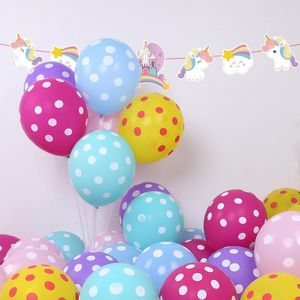 Feestdecoratie 20 stks 12 inch ronde polka dot ballon bedrukte trouwkamer duurzame latex verjaardagsbenodigdheden